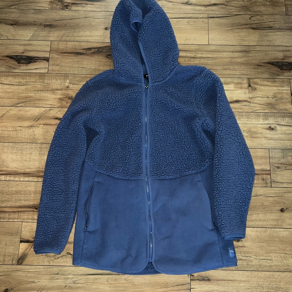 blue sherpa jacket